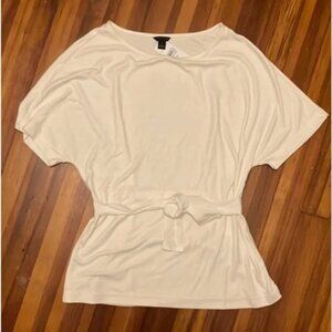 NWT 🌹 Ann Taylor Tie Waist Dolman Luxe Top Size XS
